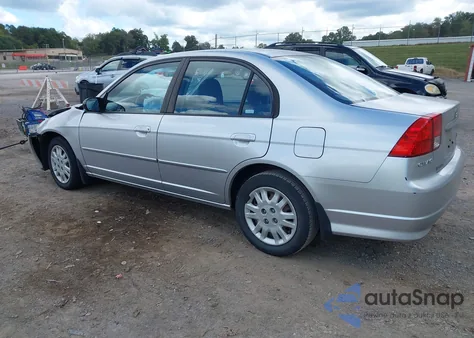 2005 Honda Civic Lx из США, поврежденный, VIN 2HGES16555H517761